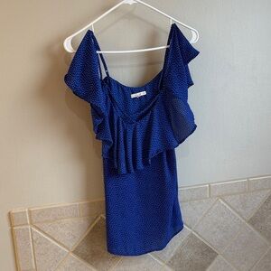 Le Lis Blue Polka Dot Blouse